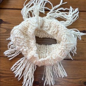 American eagle cream Cowell neck fringed scarf